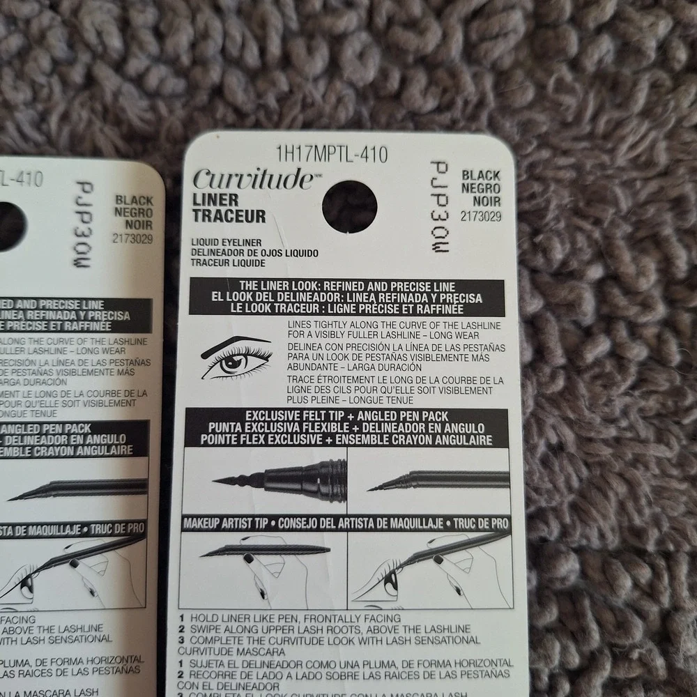 2 PK Maybelline New York‎ Curvitude Liquid Eye Liner Tracer 410 Black Ultra Fine